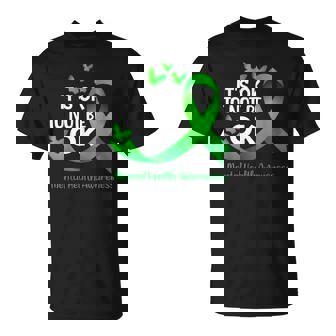Its Okay To Not Be Okay Mental Health Awareness Green Ribbon T-Shirt - Thegiftio