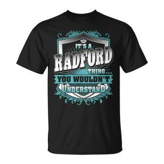 It's A Radford Thing You Wouldn't Understand Name Vintage T-Shirt - Seseable