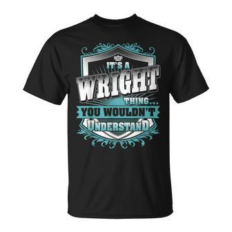 It's A Wright Thing You Wouldn't Understand Name Vintage T-Shirt - Seseable
