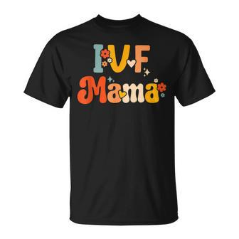 Ivf Mama Groovy Rainbow Ivf Mom Fertility Surrogate T-Shirt - Monsterry DE