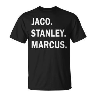 Jaco Stanley Marcus Jazz Guitar Gods Musician T-Shirt - Monsterry