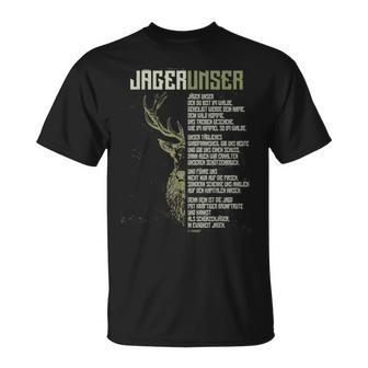 Jäger Unser Jägerunser Hunting  T-Shirt - Seseable