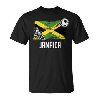 Jamaica Flag Jersey Jamaican Soccer Team Jamaican T-Shirt - Monsterry