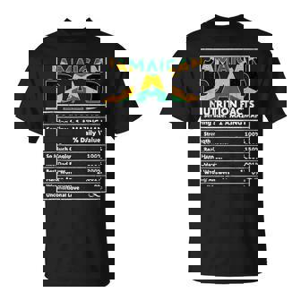 Jamaican Dad Nutrition Facts Jamaican Pride Fathers Day T-Shirt - Thegiftio