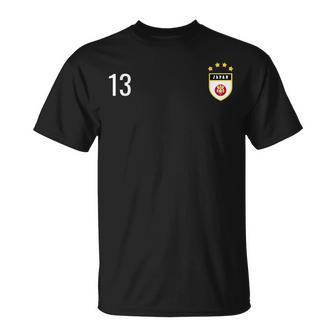 Japan Number 13 Soccer Flag Football Thirn Japanese T-Shirt - Monsterry UK