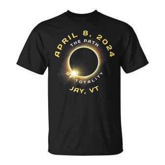 Jay Vermont Solar Eclipse Totality April 8 2024 T-Shirt - Seseable