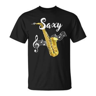 Jazz Music Lover Gold Sax Saxy Saxophone Player T-Shirt - Monsterry DE