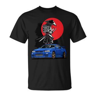 Jdm Skyline R34 Car Tuning Japan Samurai Drift T-Shirt - Monsterry