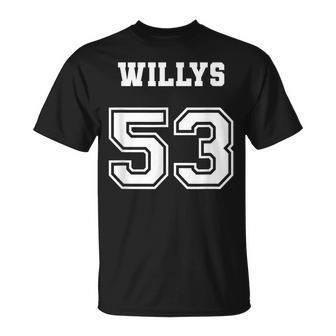 Jersey Style 53 1953 Willys 4X4 Vintage Mb Army Truck Car T-Shirt - Monsterry DE