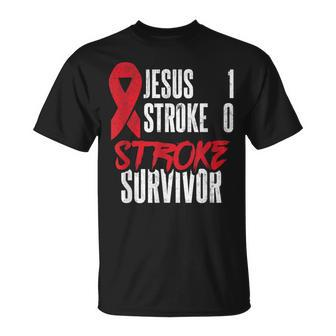 Jesus 1 Stroke 0 Stoke Awareness Stroke Survivor T-Shirt - Monsterry