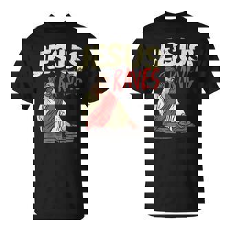 Jesus Raves Electronic Music Edm Festival Dj Camiseta unisex - Regaloses
