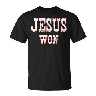 Jesus Won Texas Christianity Religion Jesus Won Texas T-Shirt - Monsterry DE