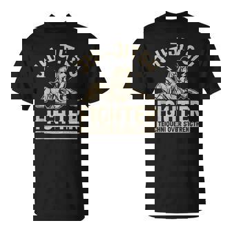 Jiu Jitsu Fighter Técnica Sobre Fuerza Bjj Artes Marciales Sin Mangas Camiseta unisex - Regaloses