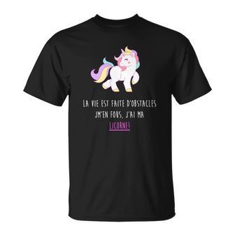 Jm'en Fous J'ai Ma Licorne T-Shirt - Cadeauxyz
