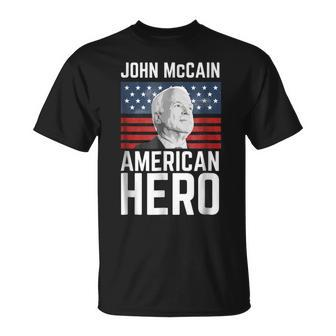 John Mccain American Hero Veteran Memorial T-Shirt - Monsterry