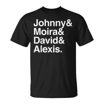 Johnny & Moira & David & Alexis T-Shirt - Monsterry