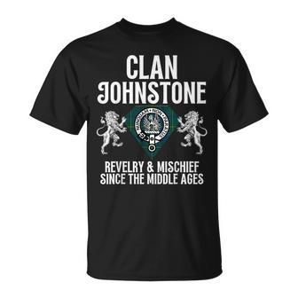 Johnstone Clan Scottish Name Coat Of Arms Tartan Family T-Shirt - Seseable