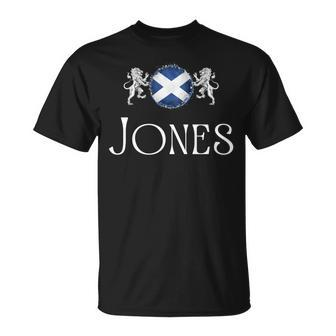Jones Clan Scottish Family Name Scotland Heraldry T-Shirt - Seseable