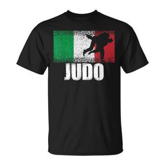 Judo Sport Italy Flag Italian Martial Artist T-Shirt - Monsterry DE