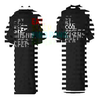 Jugador De Ping Pong Comer Dormir Ping Pong Repetir Camiseta unisex - Regaloses