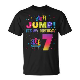 Jump Its My Birthday 7Th Birthday Matching Party Trampoline T-Shirt | Mazezy
