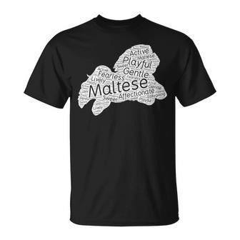 Jumping Maltese With Character Traits Of The Dog Breed T-Shirt | Mazezy