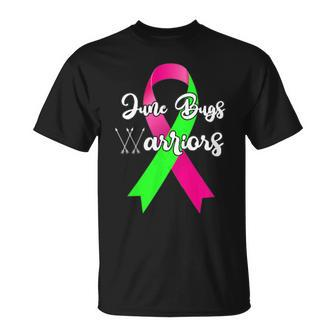 June Bugs Warriors Breast Cancer Awareness 2-Sided T T-Shirt - Monsterry