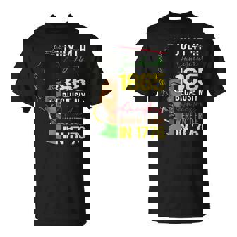 Junenth 1865 Freedom Day Ancestors Not Free In 1776 Women T-Shirt - Seseable