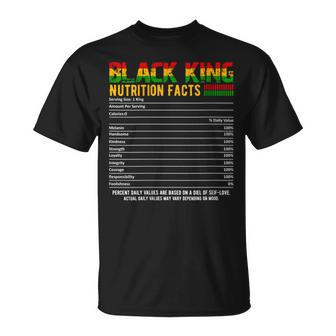 Junenth Black King Nutrition Facts Father's Day Melanin T-Shirt - Thegiftio UK