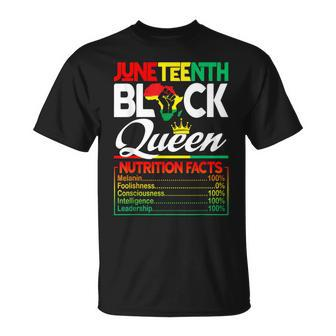 Junenth Black Queen Nutritional Facts Freedom Day T-Shirt - Monsterry AU