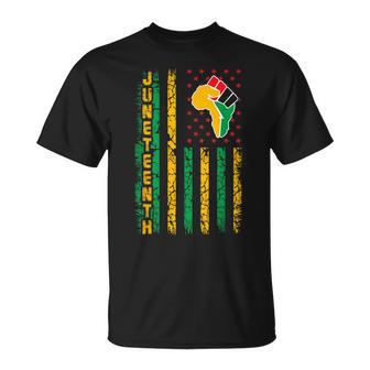 Junenth Flag Black Freedom 1865 T-Shirt - Monsterry UK