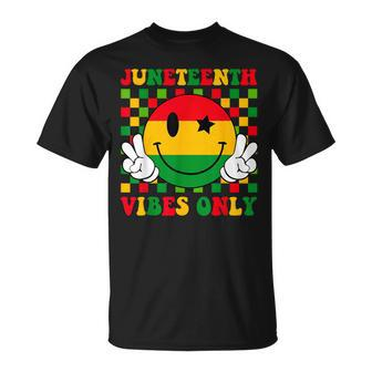 Junenth Vibes Only 1865 African Smile Face Girls T-Shirt - Seseable