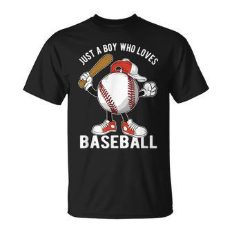 Just A Boy Who Loves Baseball T-Shirt - Monsterry