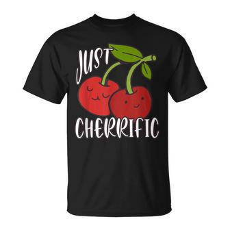 Just Cherrific Cute Cherry And Red Cherries T-Shirt - Thegiftio