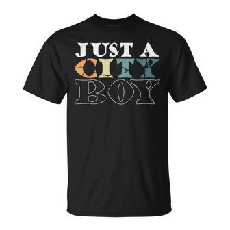 Just City Boy Town Travel Journey Men T-Shirt - Monsterry CA