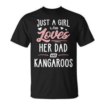 Just A Girl Who Loves Her Dad And Kangaroos Women T-Shirt - Monsterry DE