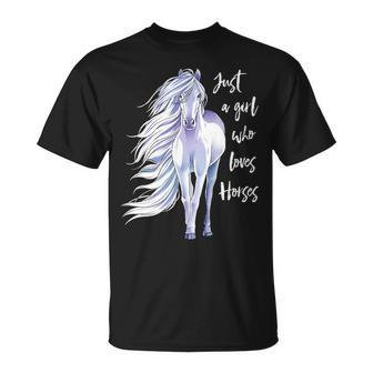 Just A Girl Who Loves Horses Horse Riding Women T-Shirt | Mazezy DE