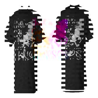 Just A Girls Horse Riding For Girls Who Love Horses Tie Dye T-Shirt - Thegiftio