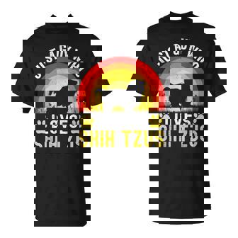Just A Guy Who Loves Shih Tzus Retro Vintage Shih Tzu Dog T-Shirt - Thegiftio UK