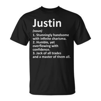 Justin Definition Personalized Name Birthday Idea T-Shirt - Monsterry AU
