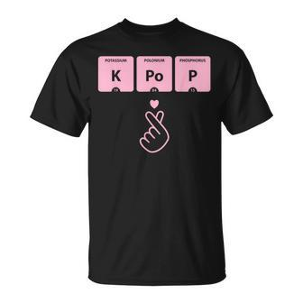 K-Pop Periodic Table I Love Hand Symbol Music T-Shirt - Monsterry