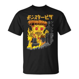 Kaiju Monster Pizza Japan Anime Merch Manga T-Shirt - Seseable