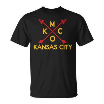 Kansas City Kc Red Black Yellow Kc Arrow Vintage Classic Pro T-Shirt - Monsterry UK