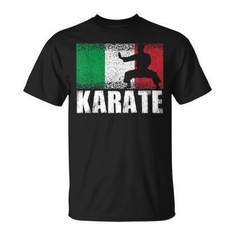 Karate Sport Italy Flag Italian Karate Martial Artist T-Shirt - Monsterry AU