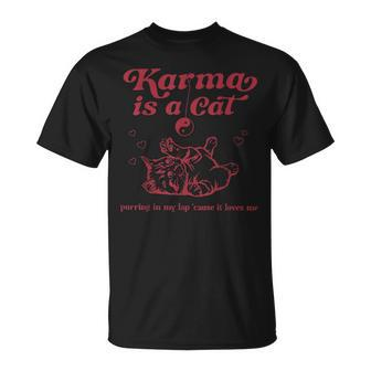 Karma Is A Cat Music Lover Fan T-Shirt - Thegiftio UK