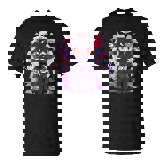 Kawaii Pastel Gótico Bruja Gato Luna Lindo Gatito Gato Bruja Camiseta unisex - Regaloses