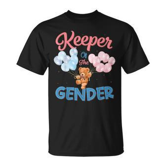 Keeper Of The Gender Reveal Baby Bear Balloons Party T-Shirt - Monsterry AU