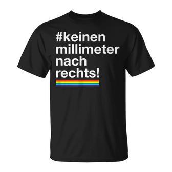 Keinen Millimeter Nach Rechts Lgbt Democratie Love T-Shirt - Geschenkecke