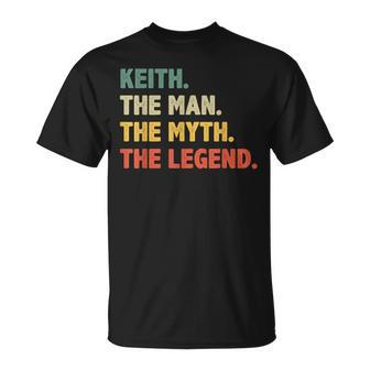Keith The Man The Myth The Legend Vintage For Keith T-Shirt - Monsterry DE