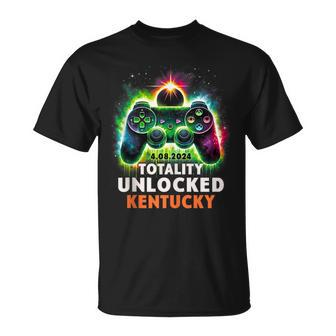 Kentucky Total Solar Eclipse 2024 Video Game Gamer T-Shirt - Thegiftio UK